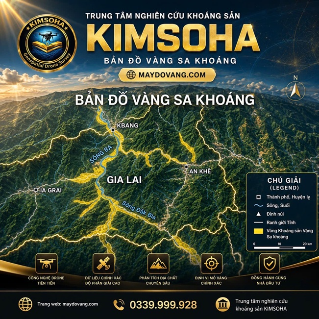 BẢN ĐỒ VÀNG SA KHOÁNG GIA LAI